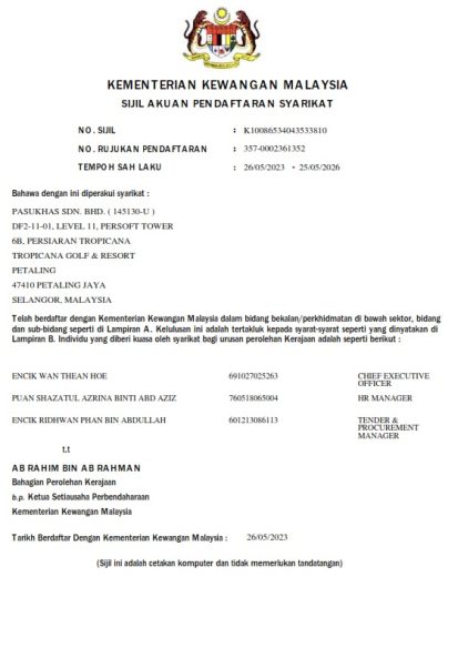 MOF (26.05.2023 - 25.05.2026)